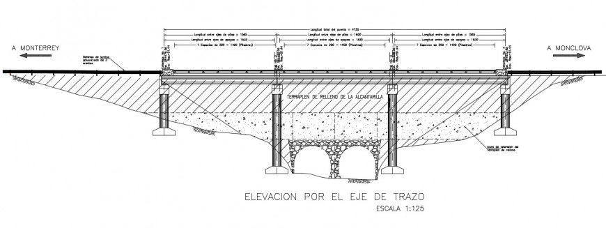 2d drawings details of bridge construction blocks dwg autocad file