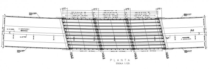 2d drawings details of bridge plan construction autocad file