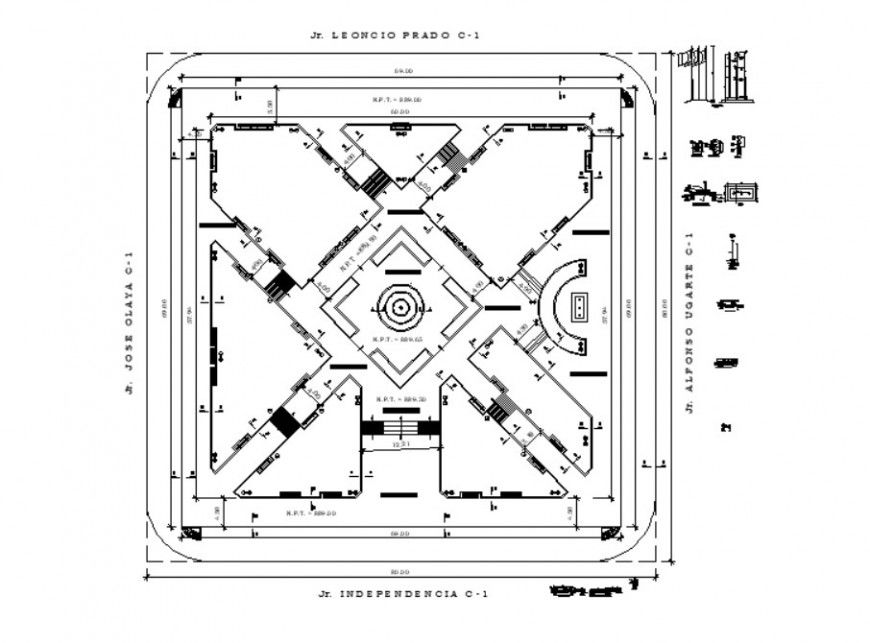 2d Drawings details of building area layout dwg file