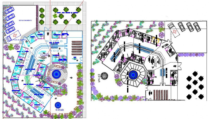 2d Drawings details of co-operative building units plan in autocad software file