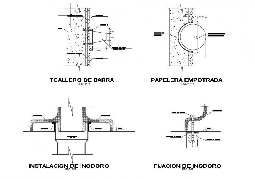 2d drawings details of concrete masonry units dwg file