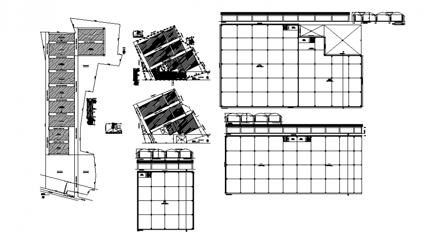 2d drawings details of godown plan and elevation dwg file