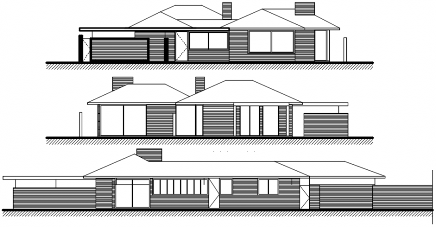 2d drawings details of housing blocks elevation autocad software file