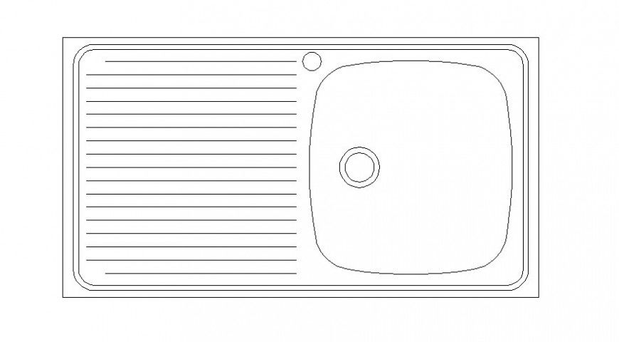 2d drawings details of kitchen sink automation units dwg file