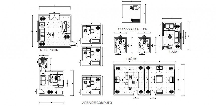 2d Drawings details of office room plan dwg autocad file
