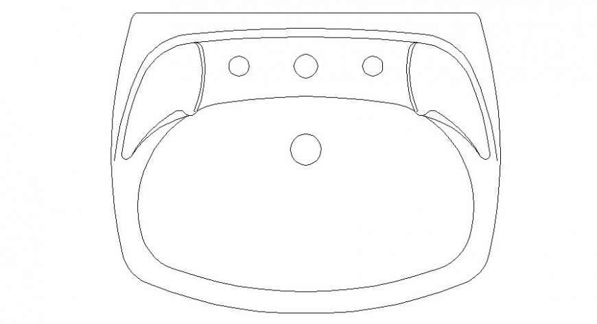 2d drawings details of sanitary washbasin units dwg software file