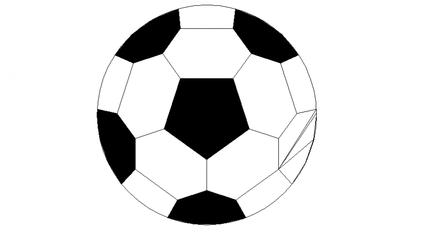 2d drawings details of sports play a block of ball autocad file