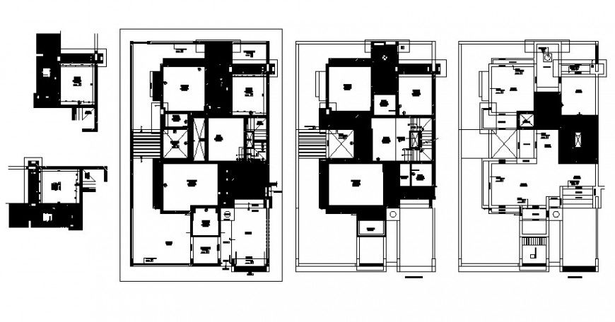 2d drawings layout plan of building multi story autocad file