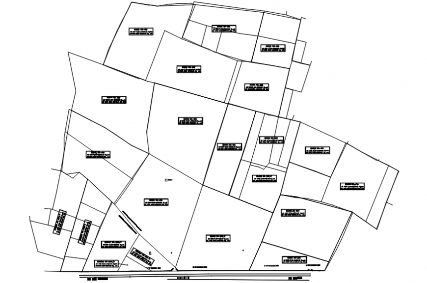 2d drawings of an area detailing CAD urban block dwg file