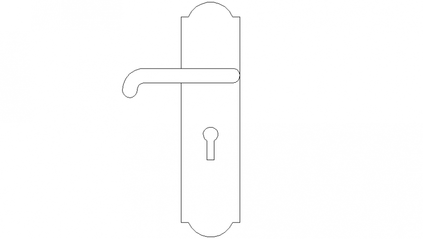 2d drawings of door handle blocks elevation autocad file