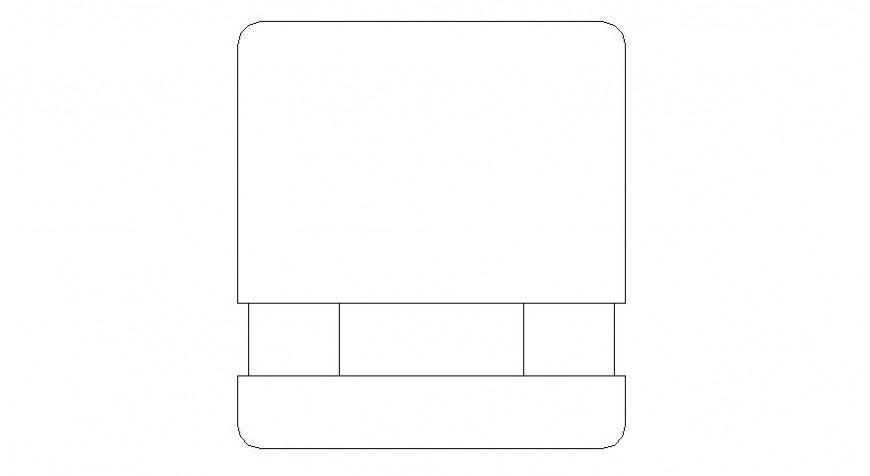 2d drawings of elevation chair layout autocad software file