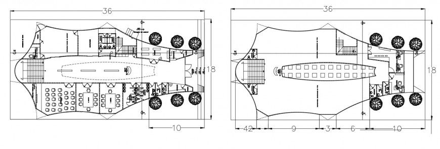 2d drawings of exhibition building floor plan dwg file