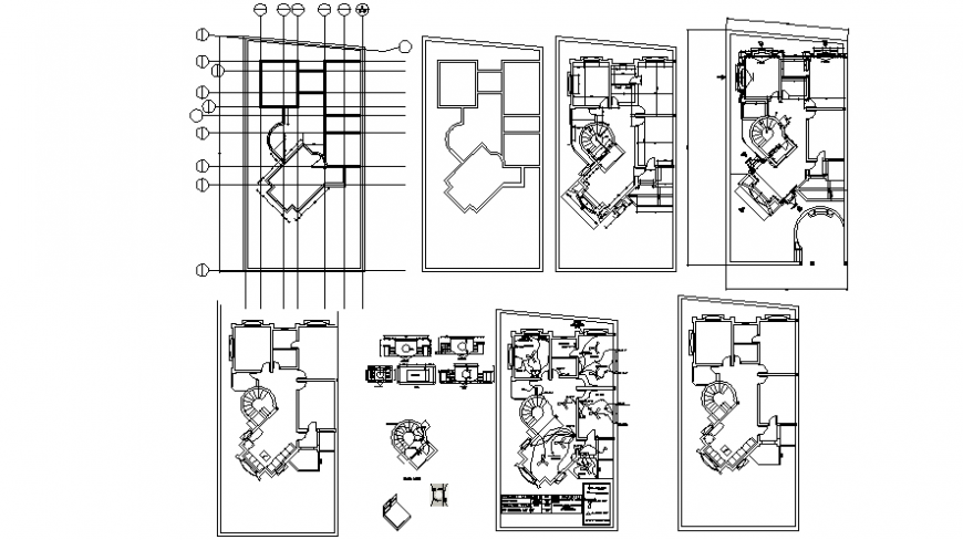 2d drawings of house plan with electrical installation details autocad file
