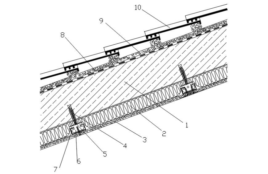 2d drawings of Roofing units construction details in autocad file