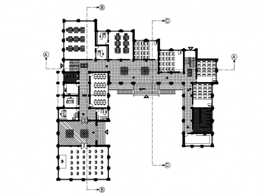 2d drawings of school building blocks detailing autocad file