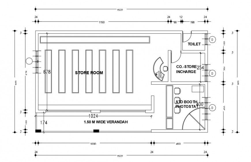 2d drawings of store building layout plan autocad file