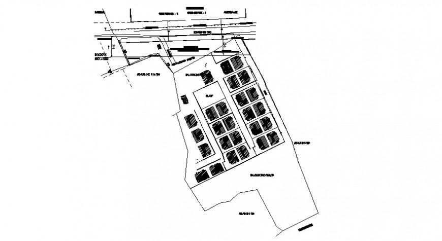 2d drawings of zonal area division layout autocad file