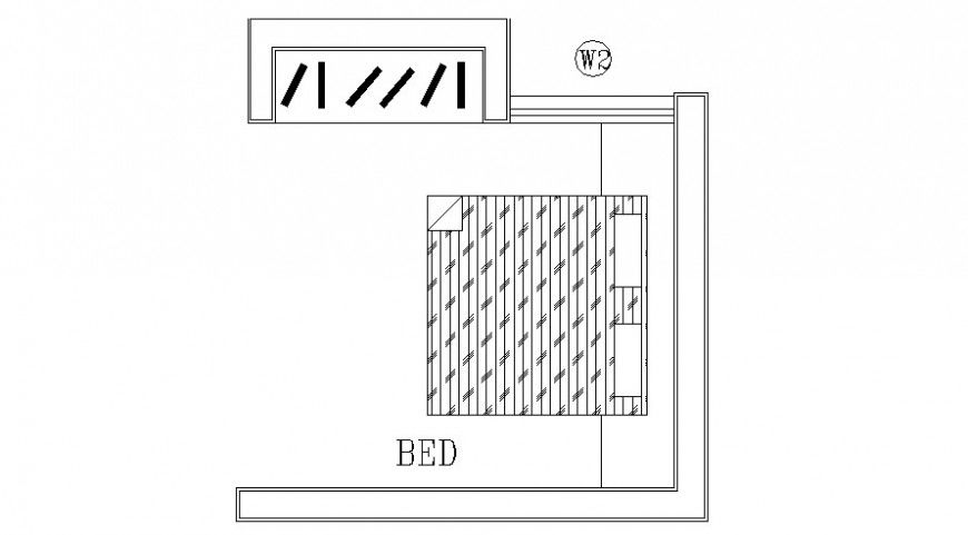 2d drawings plan of bedroom area layout autocad file