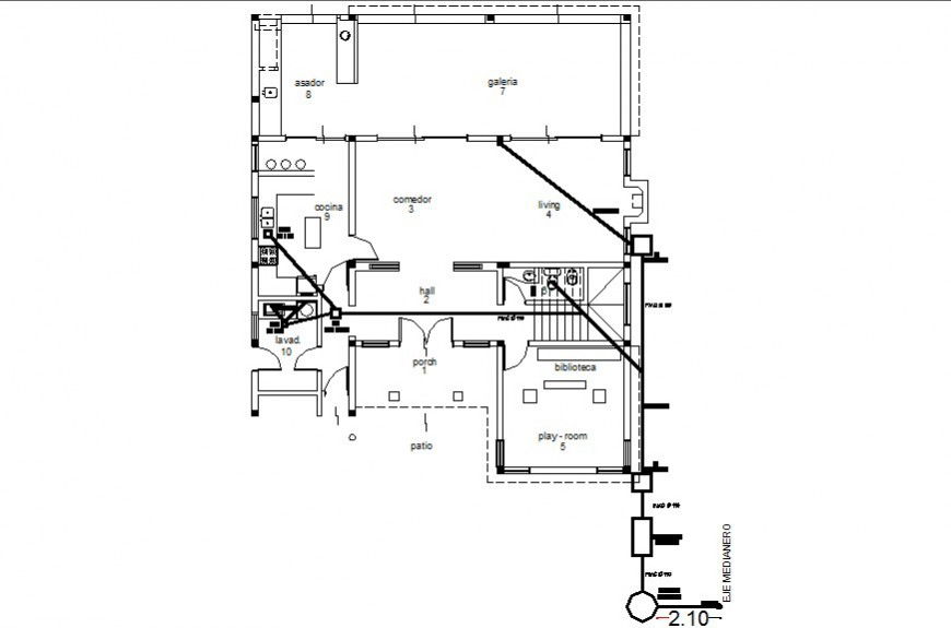 2d drawings plan of living housing apartment plan dwg file