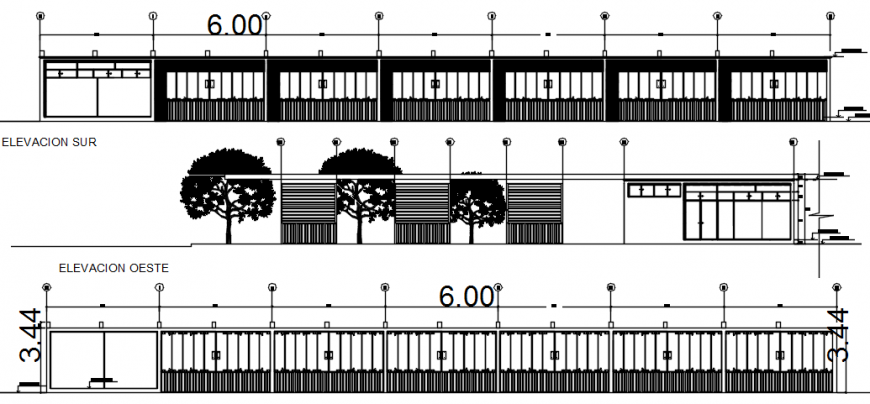 2d elevation of building drawings CAD details in autocad software file