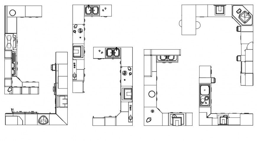 2d elevation of kitchen automation autocad software file