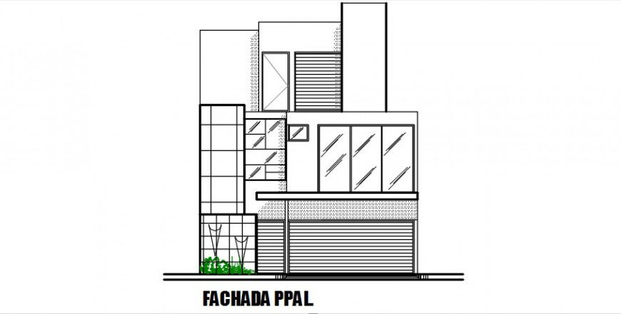 2d elevation of residential apartment dwg file