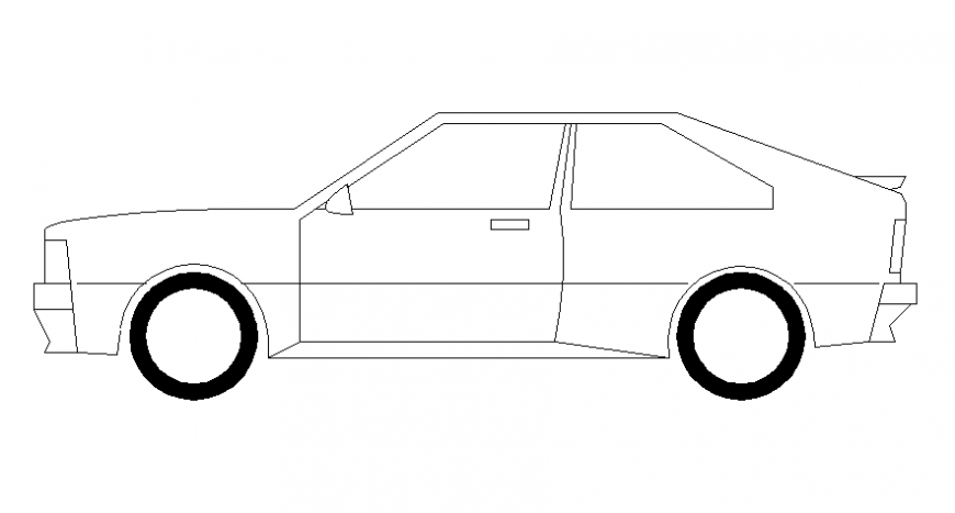2d elevation of vehicle car transportation blocks autocad software file