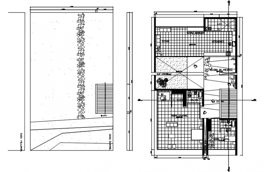 2d Floor house design dwg file