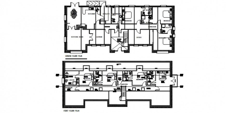 2d floor plan of house CAD drawings details dwg autocad file