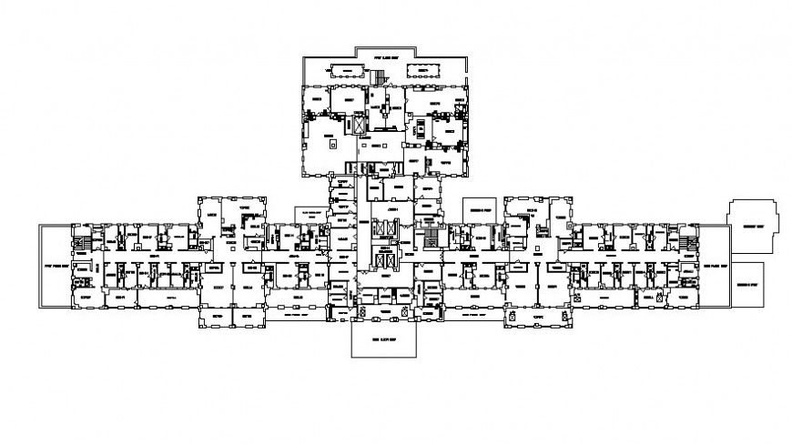 2d hospital floor 2d details block AutoCAD file