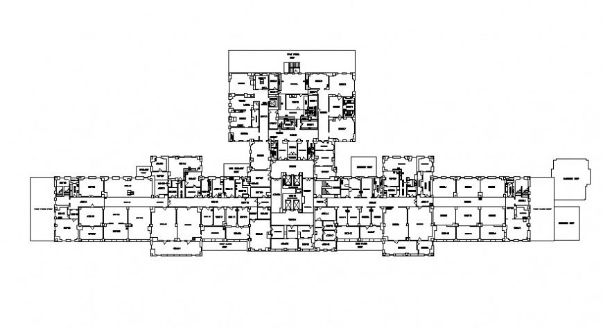 2d hospital floor 2d details model autocad file