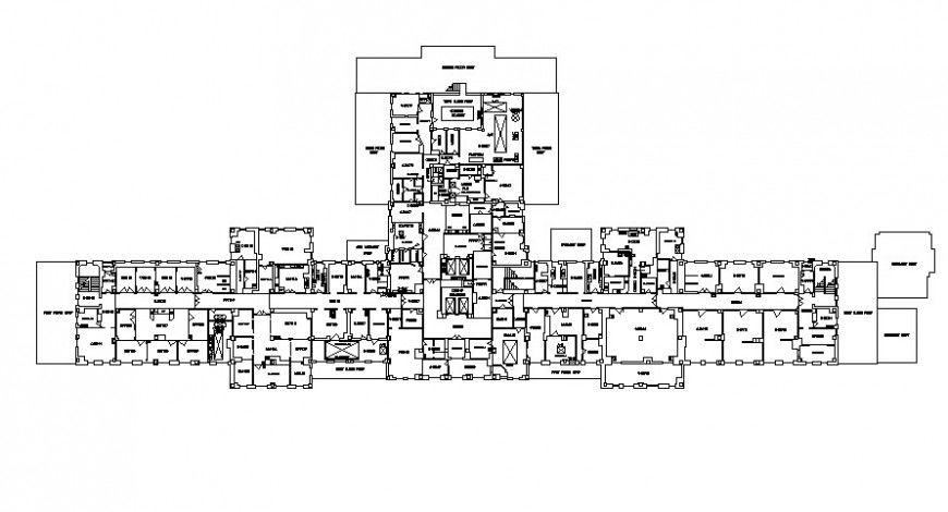 2d hospital floor 2d details model unit AutoCAD file