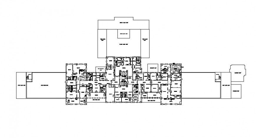 2d hospital floor 2d details unit block AutoCAD file