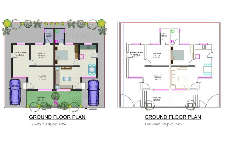 2d house plan detail layout file in autocad format