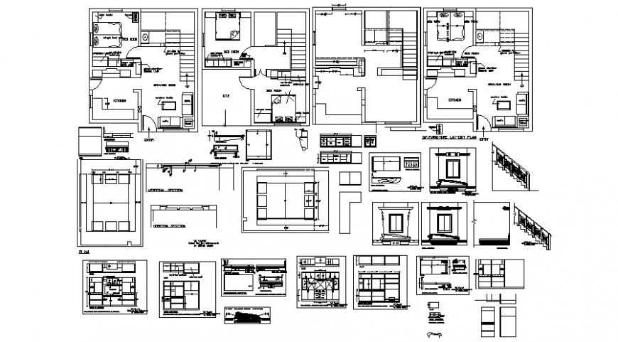 2d layout drawing plan of house autocad software file