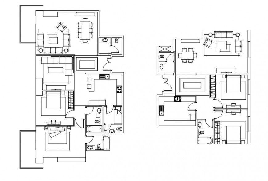 2d layout plan details of house details in autocad software file
