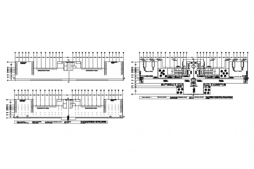 2d layout plan of airport terminal building autocad file