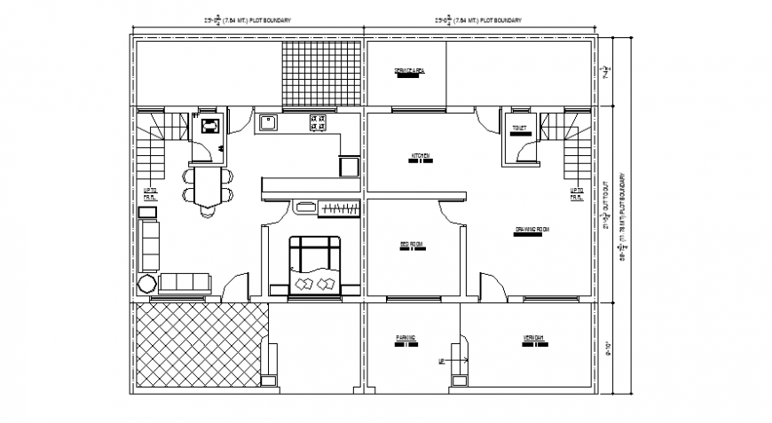 2d layout plan of house CAD drawings details in autocad software