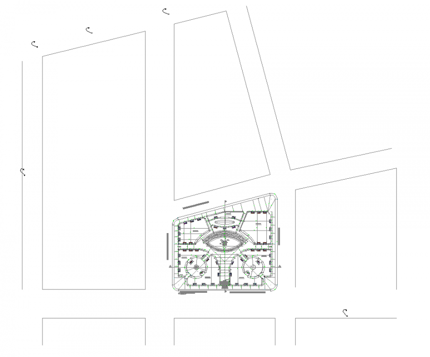 2d layout plan of park area Autocad file