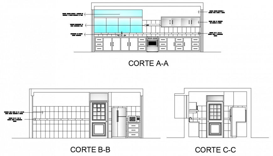2d layout work plan of kitchen flooring autocad software file