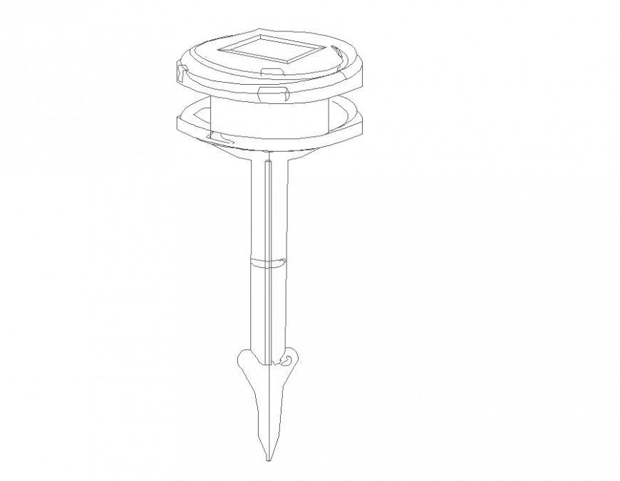 2d model of the illumination light CAD electrical component block dwg file