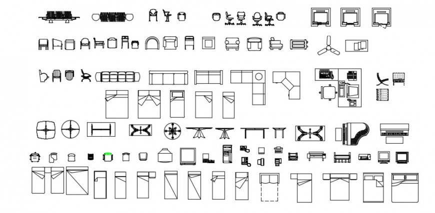 2d multiple cad blocks autocad file