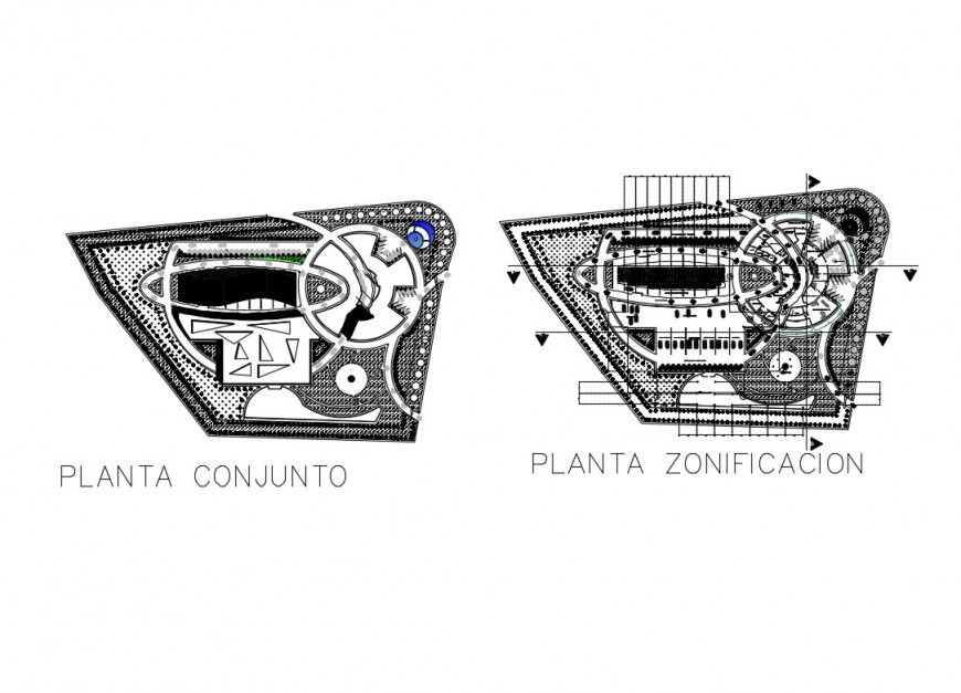 2d plan detail of commercial area hub layout file in dwg format