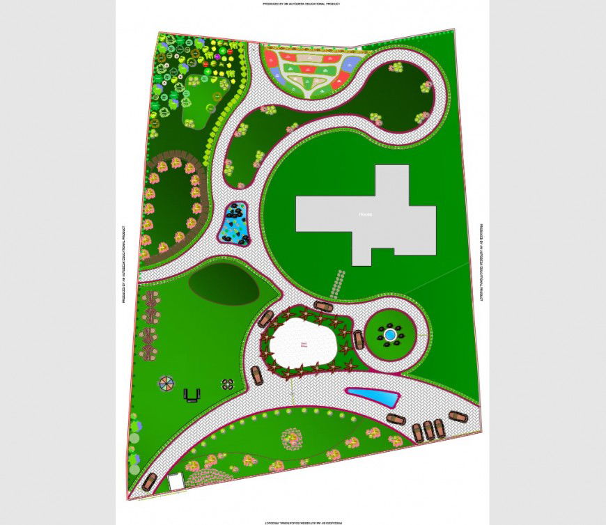 2d plan detail of the park with automation blocks pdf file