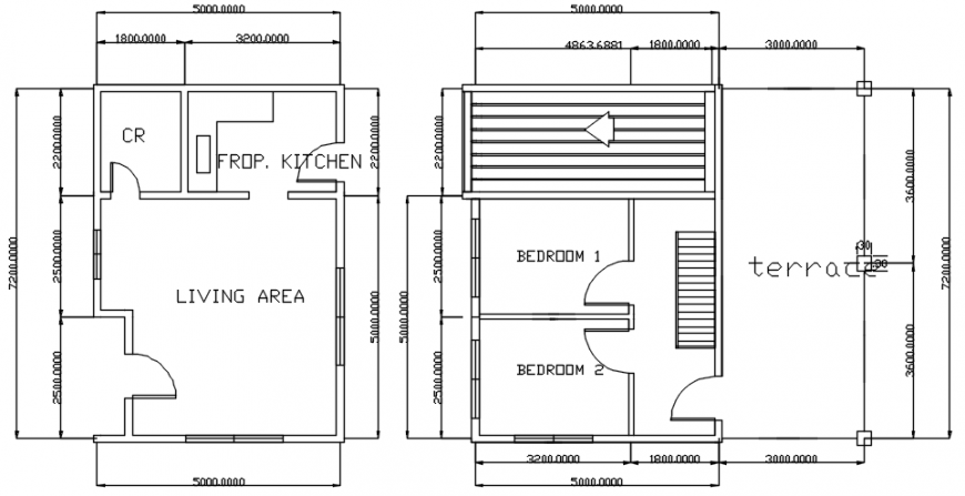 2d plan of apartment plan dwg autocad software file