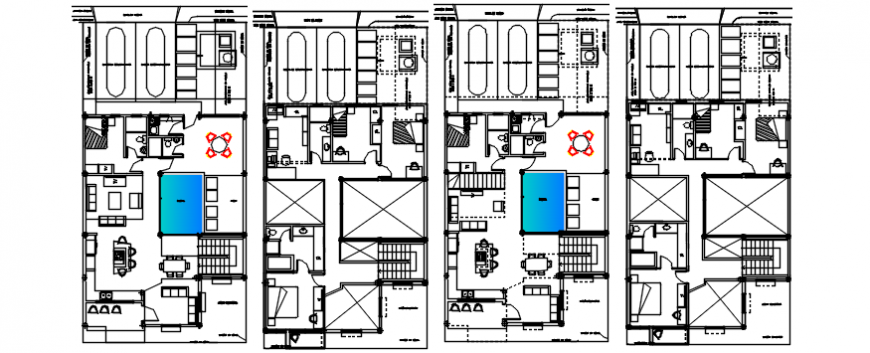 2d Residence floor detail cad file