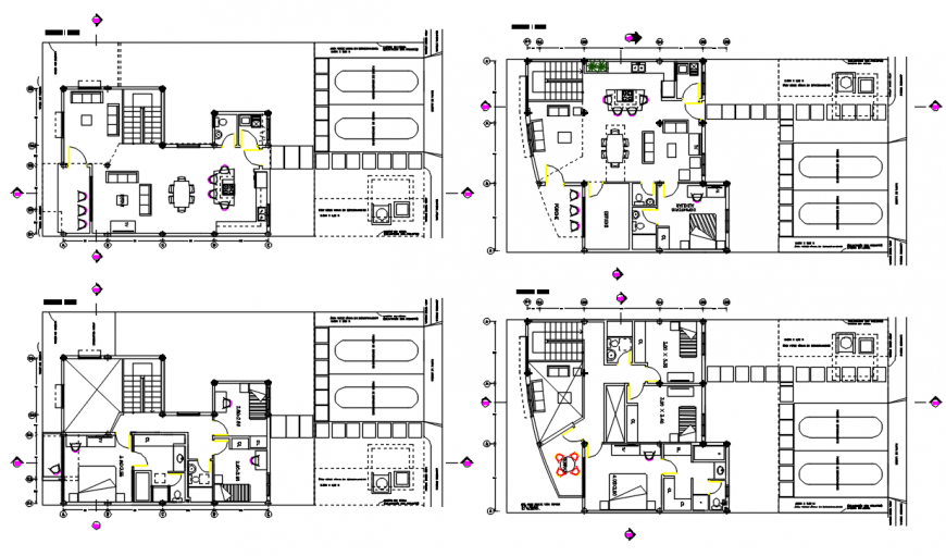 2d Residence Layout plan cad file