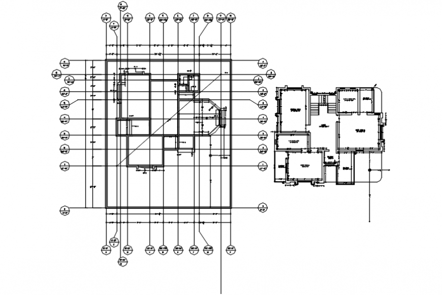 2d Residence project detail autocad file
