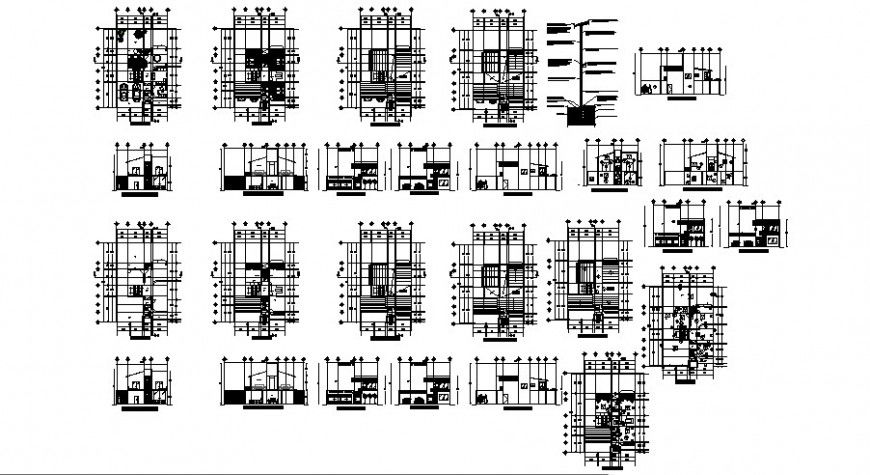2d residence project detail cad file