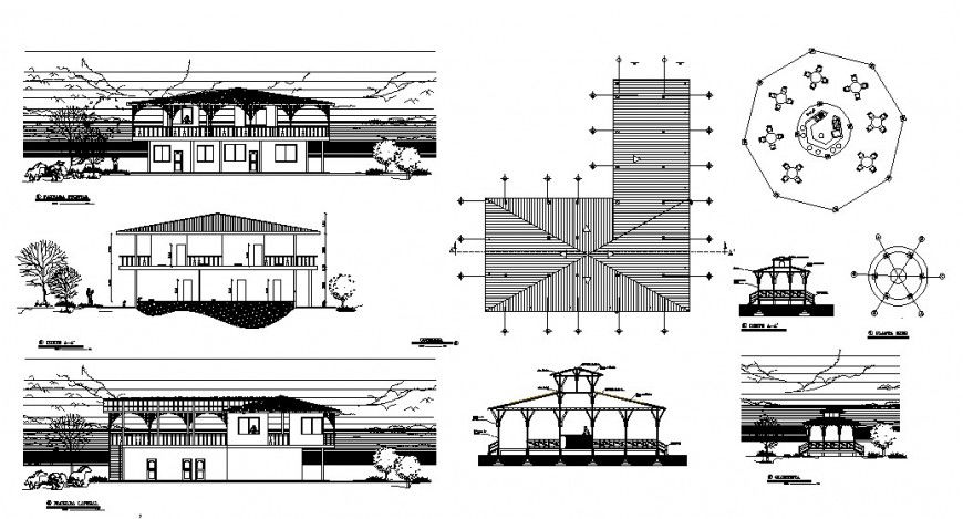 2d restaurant project detail cad file